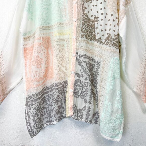 NWT Johnny Was Bandana Blouse SIze L - Picture 5 of 14
